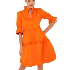 Teardrop Faille Orange Tiered Style Dress by Gretchen Scott